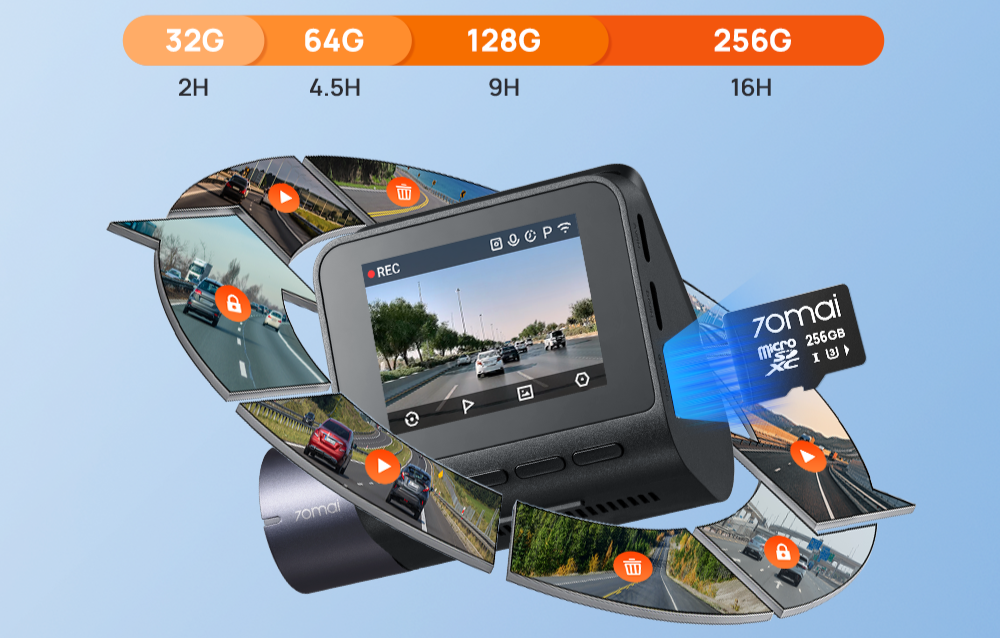 70mai dash cam a410 palubní kamera časosběrné nahrávání 1evtech_cz